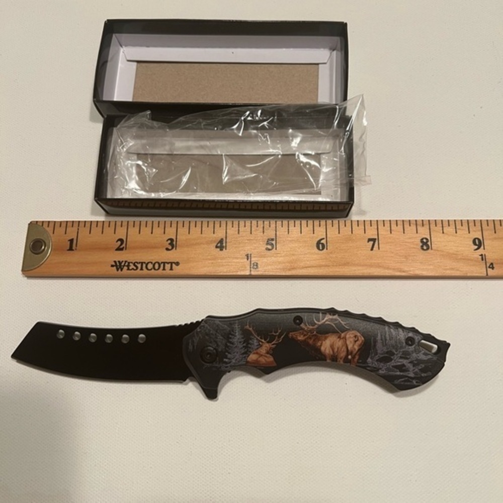 New 440 Steel Elk Clip on Knife‎ (H)
